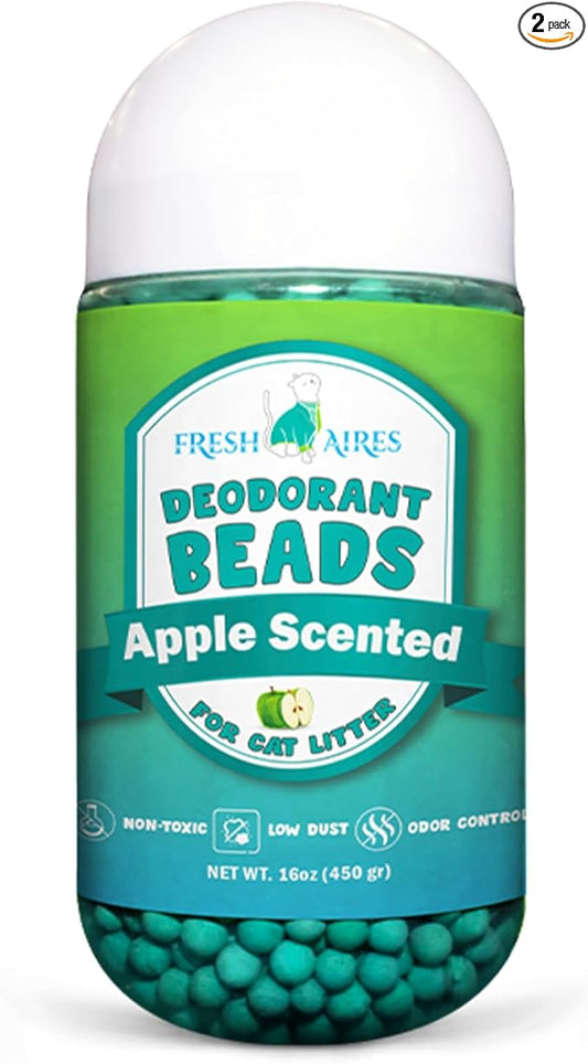 Deodorant Beads - Area Deodorizer for Cat Litter Boxes, Low-Dust, Non-Toxic, Superior Odor Control, Pet-Safe, Cleaner Air