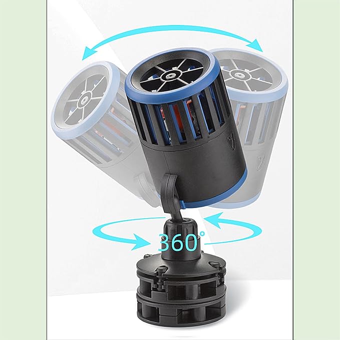 Carefree Fish Magnetic Aquarium Wave Maker 10W 1900Gph for 20~120Gal Fish Tank Quiet and Strong Powerhead Submersible Water Circulation Pump for Freshwater and Saltwater