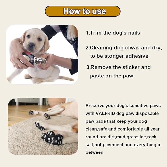 Dog Paw Pads Anti-Slip Paw Protector,15 Sets-60 Pads Keeps Dogs from Slipping On Hardwood Floors,Traction Control Non-Skid Stronger Adhesive for Senior Dogs and Weak Paws Multicolor XXXL