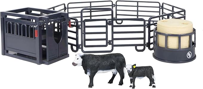Big Country Toys 12-Piece Ranch Set - Farm Animal Toys for 3 Year Old Boys and Girls - Toy Figures & Playsets
