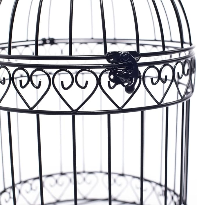 Anderson's Decorative Black Wire Birdcage Wedding Centerpiece, Table Décor, Hanging Decorations, Reusable