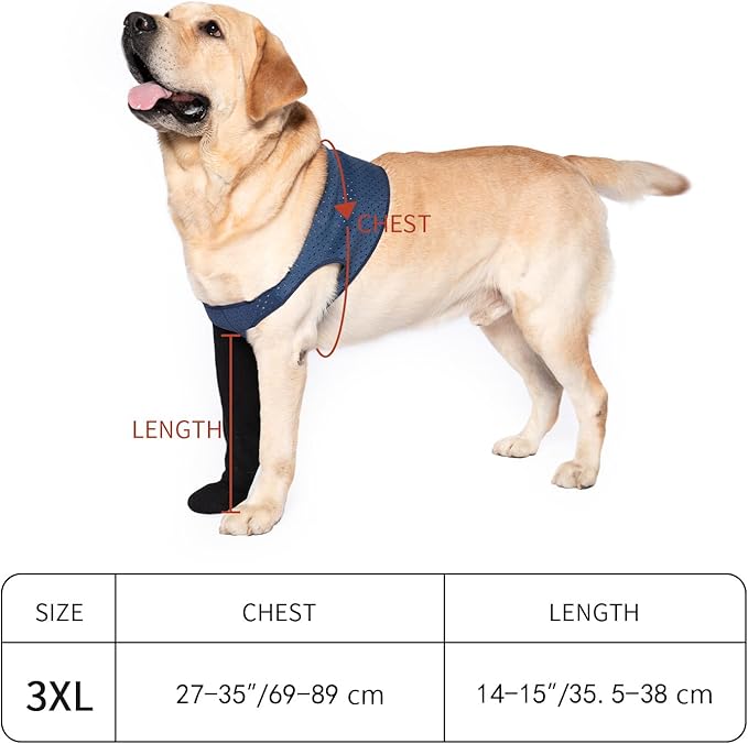 COODEO Dog Socks to Prevent Licking Paws, Healing Boots & Paw Protectors with Non-Slip Bottoms for Wound Protection, Waterproof Sleeve Shoes for Licking（Purple，3XL_Left