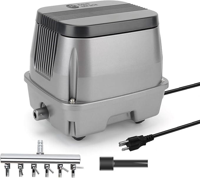 AquaMiracle Linear Air Pump, 635/950/1600/4000GPH Pond Bubbler Septic Air Pump, Energy-Efficient Pond Aerator for Outdoor Ponds, Aquariums, Hydroponics, Waste Treatment