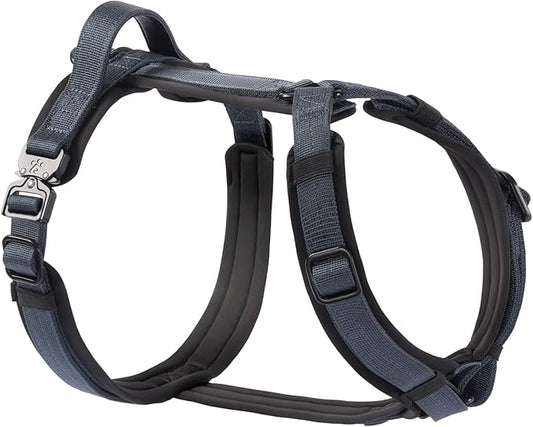 CLEPAWS Dog Harness for Large Dogs, No Pull Dog Harness Easy Walk with Metal Hardware, Ergonomic Y-Shaped Design, Soft Padding, Padded Handle, Durable High-Tensile Nylon (Nightfall, L)
