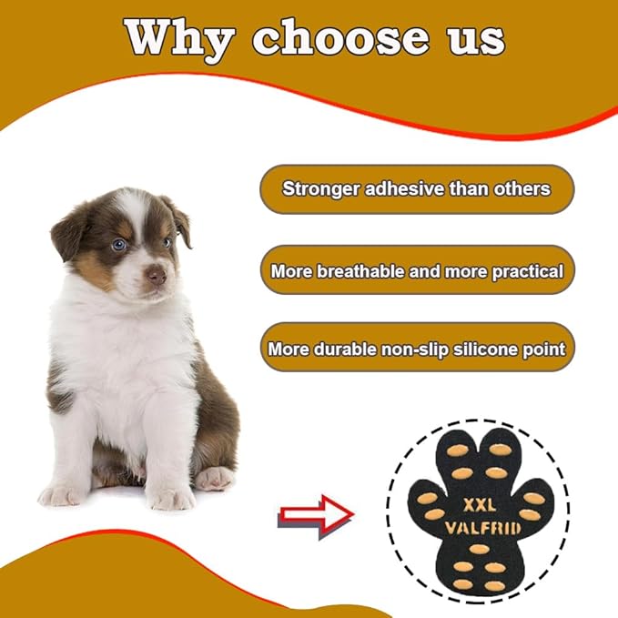 Dog Paw Pads Anti-Slip Paw Protector,15 Sets-60 Pads Keeps Dogs from Slipping On Hardwood Floors,Traction Control Non-Skid Stronger Adhesive for Senior Dogs and Weak Paws Multicolor M