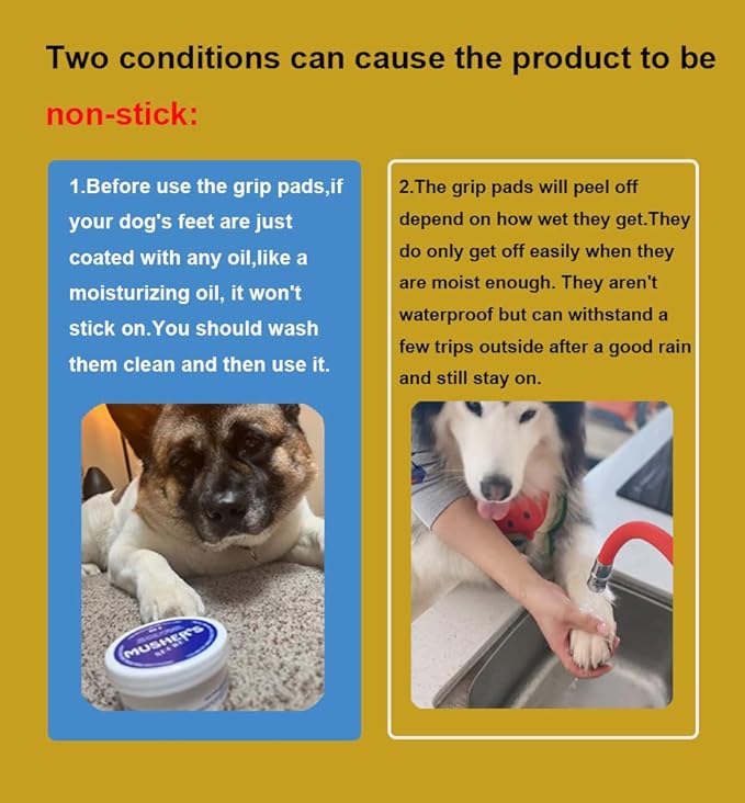 Dog Paw Pads Anti-Slip Grips,Dog Paw Protectors for Senior Dogs on Hot Pavement,Provides Traction to Keep Them from Slipping on Smooth Floors 20 sets-80 Pads Black L