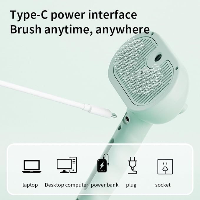 3-in-1 Steam Brush for Cats - Self Cleaning Cat Brush with Anti-Static & Shedding Control, Rechargeable Pet Grooming Tool for Long/Short Hair Cats & Dogs(Pink)