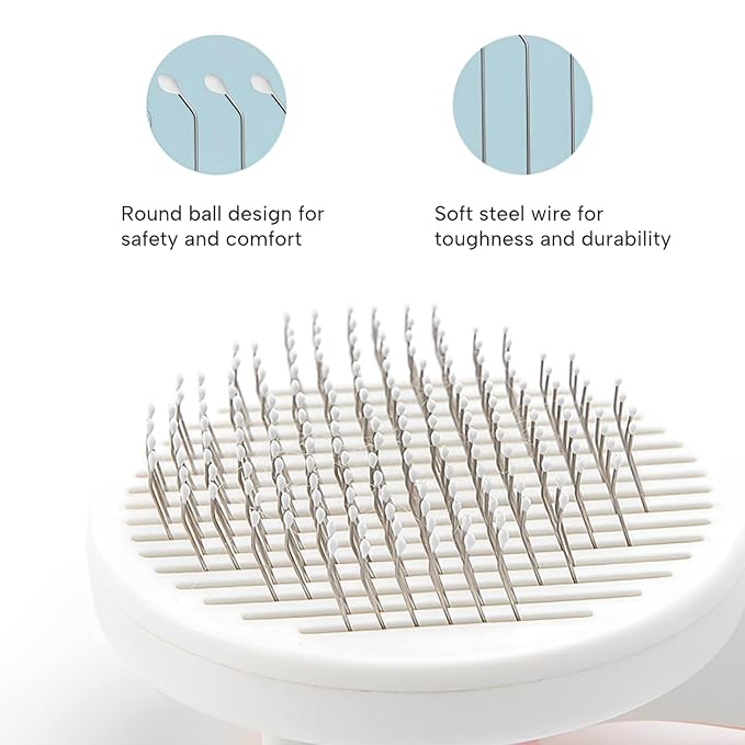 2PCS Pet Grooming Kit，Cat Brushes、Cat Nail Clipper，Cat Grooming Brush for Sedding and Grooming Fur（Grey）