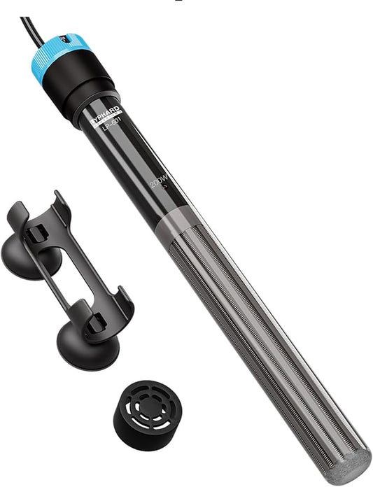 Aquarium Heater, 200W Submersible Fish Tank Heater with Precision Adjust Knob Thermostat and Suction Cup Suitable for Saltwater and Freshwater