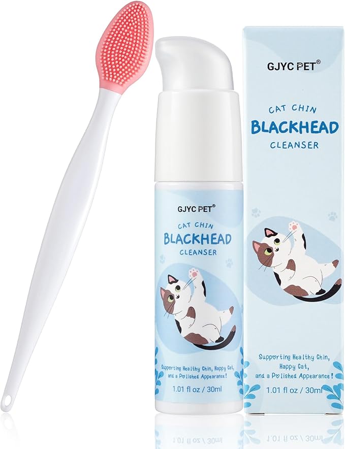 Cat Chin Acne Care Kit - Gently Removes Cat Chin Blackheads, Equipped with Cleansing Brush, Cruelty-Free, Nurtures Cat's Chin Softness and Freshness, 1.01 fl. oz