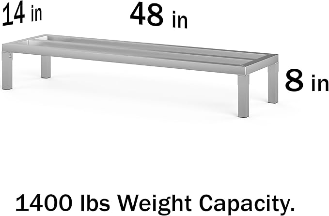 14 in X 48 in. Aquarium Stand | Industrial Style Aluminum Fish Tank Base with Open Frame Design