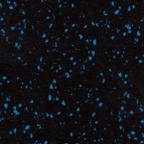 American Floor Mats 1/4in (7mm) Thick 10% Blue 4' x 7' Heavy Duty Rubber Rolls, Protective Exercise Mats, Home Gym Rubber Flooring