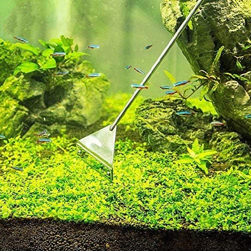 Aquarium Fish Tank Tools Kit Stainless Steel Algae Cleaning Scraper Razor Cleaner with 10 Pcs Blades (26 Inch)