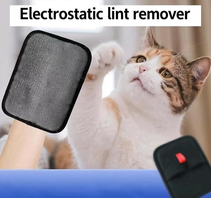 2 Pcs,Pet Removal Gloves for Dog&Cat， Electrostatic Pet Hair Remover， Pet Removal Gloves， Pet Hair Remover for Furniture， Reusable Pet Hair Remover，