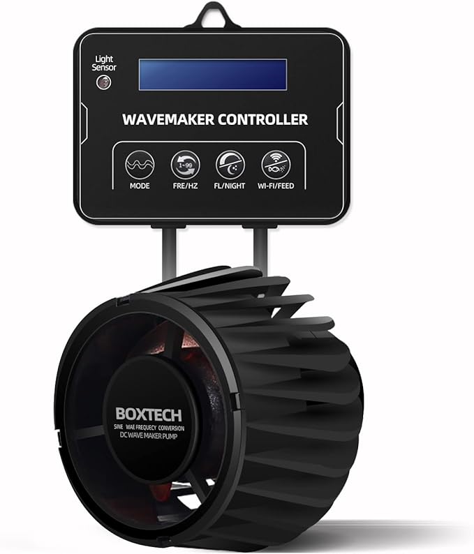 Aquarium Wave Maker With Controller, 3400 GPH DC Circulation Pump, Ultra-Quiet Fish Tank Powerhead with Magnetic Mount Suction for 60-120 Gal Freshwater Saltwater Tank