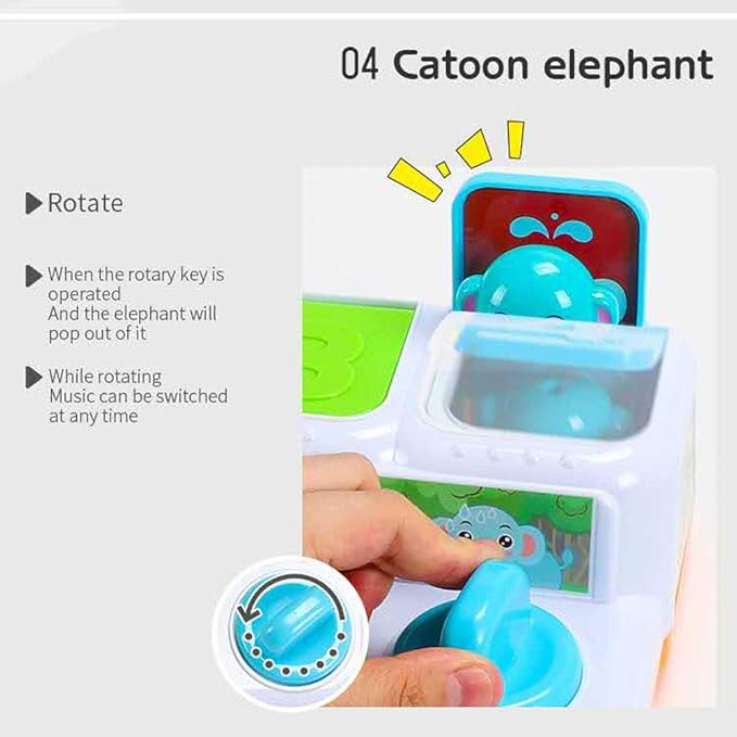 Animal Park Interactive Pop Up Music Toy,Up- Early Education Activity Center Toy, Ages 7 8 9 10 11 12 Months and up Infant Toddlers Toys.