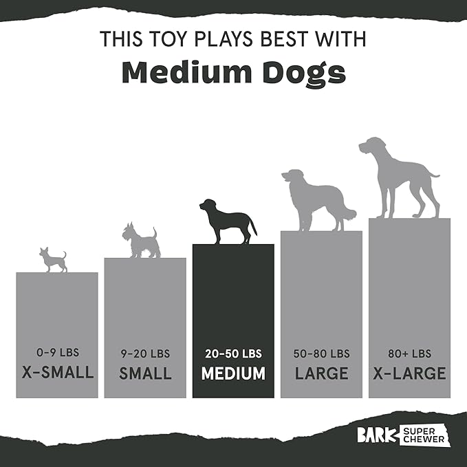 Barkbox Super Chewer Rad Herring Hard Core Toy with Rip Away Plush for Aggressive Chewers, Medium