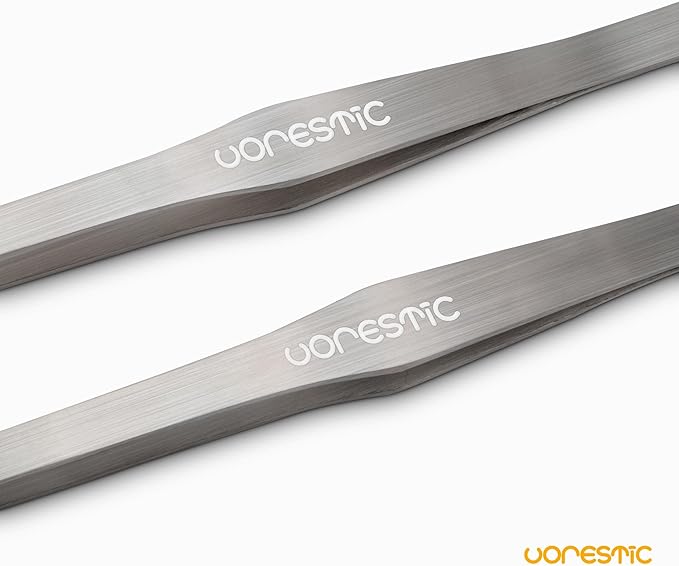 2 Pcs 15 Inch Tweezers, Heavy Duty Reptile Feeding Tongs, Aquarium Tongs, Reptile Tweezers Feeding, Reptile Tongs, Straight and Curved Long Tweezers for Aquarium and Terrarium