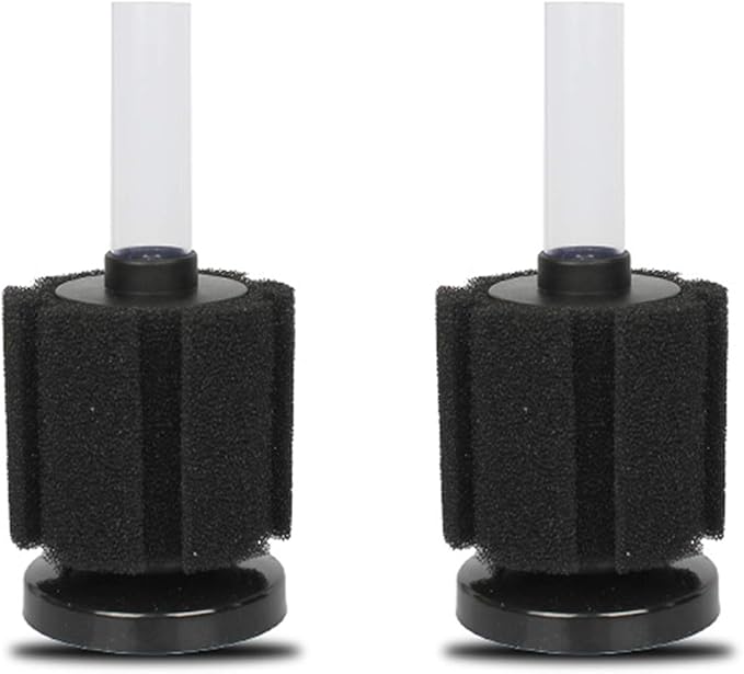 ALEGI 4pcs Large Aquarium Sponge Filter with Suction Cups, Check Valves for Breeding Fry Betta Shrimp Fish Tank (Small up to 10-20Gal 4 Pcs)