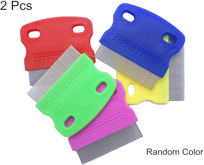 2 Pcs Cat Combs Dogs Grooming Combs Tear Stain Remover, Effectively Removes Crust, Loose Hair, Eye Stain on Pet(Random Color)