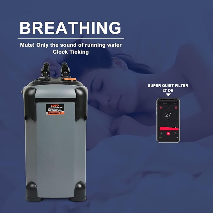 Aquarium Canister Filter with 3 Media Trays Spray Bar External Canister Filter for Large Fish Tank and Aquariums, 650F - 171GPH