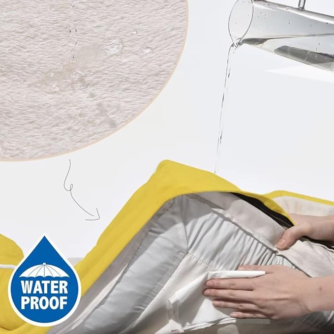 Comfort Expression XXL Dog Bed Orthopedic Foam, Waterproof Dog Beds for Oversized Dogs, Washable Dogs Sofa Bed with Removable Cover & Non-Slip Bottom(XX-Large,Spicy Mustard)