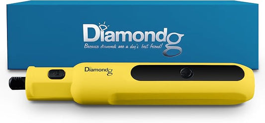 Diamondg Cordless Micro Dog Nail Grinder with Quiet Sound & LED Tip for Large & Small Dogs, 4hrs. Runtime - Electric Dog Nail Trimmer, Heavy Duty Rotary Tool Alternative to Toenail Clippers & Filers