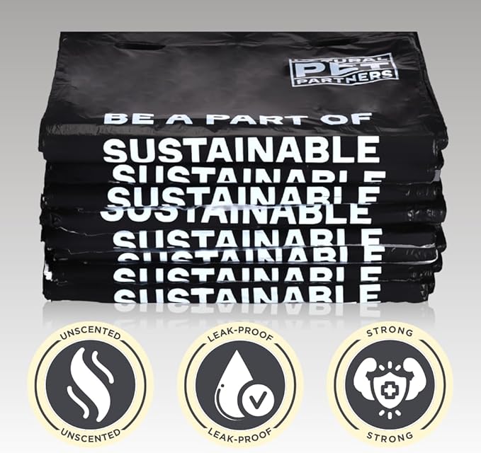 Commercial Pull-Strap Header Dog Poop Bags, 38% USDA Certified Plant-Based, Leak-Proof and Tear Resistant, For Parks, Apartments, and Public Pet Waste Stations, (3,200 Count)