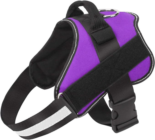Bolux Dog Harness, No-Pull Reflective Dog Vest, Breathable Adjustable Pet Harness with Handle for Outdoor Walking - No More Pulling, Tugging or Choking (Purple, XS)