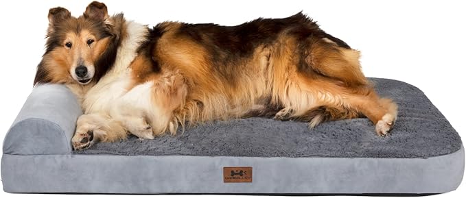 Bark Alley Jumbo Memory Foam Orthopedic Bed - Waterproof Washable Cover, Perfect for Medium, Large, and Extra Large Dogs, Sofa and Couch