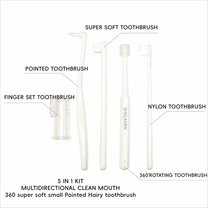 Dental Care for Pets - Dog Tooth Brushing Kit, Dog Toothpaste, Cat Toothbrush kit, Pet chew Toys, Dog Teeth Cleaning, 5 in 1 KIT for Large and Small Pets, Pets are Durable in Use !