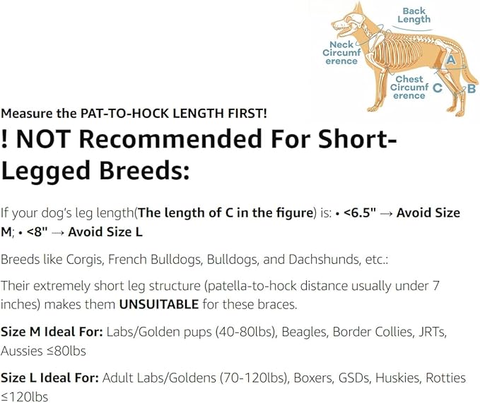 Dog Knee Brace with Adjustable Support – ACL & CCL Tear Recovery, Post-Surgery Stabilization, Mobility Aid for Rear Legs – Includes Secure Chest Harness for Dogs(Left,L)