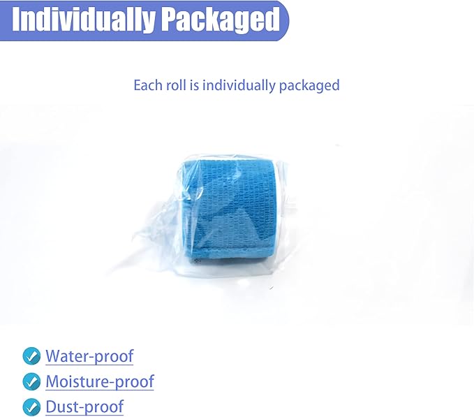 9 Pack 2" x 5 Yards Self Adhesive Bandage Wrap Self Stick Wrap for Ankle, Wrist, Finger, Sports, Breathable Cohesive Vet Tape for Pets (Multi Colors)