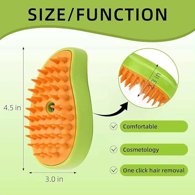 2024 Multifunctional Pet Brush for Detangling and Hair Removal - 3-in-1 Grooming Comb with Massage Function for Cats and Dogs (Khaki)