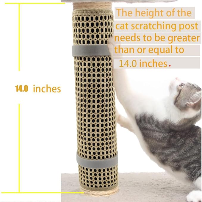 Cat Nail File Scratcher Wrapped Around a Scratching Post, Scratch Pad with 80 Aluminum Oxide Grit, Helps Trim Cat's Nails