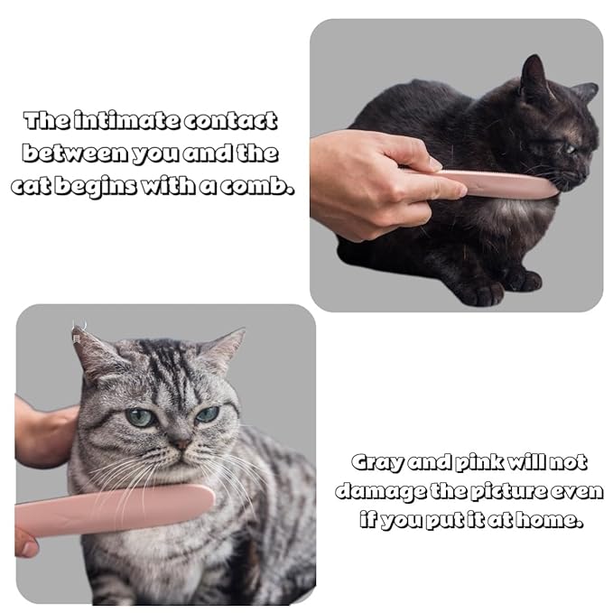2Pcs Cat Tongue Comb, Pet Grooming Brush, Hair Massage Tool for Cats, Suitable for Short-haired, Long-haired, Kittens, Pet Cleaning Supplies