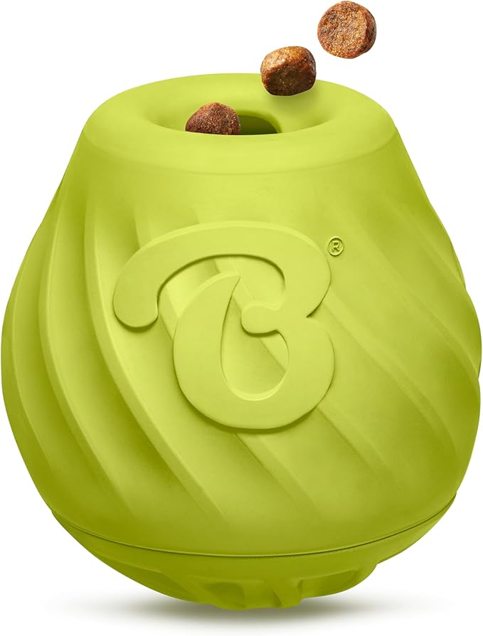 Benebone Pawbler - Natural Rubber Interactive Enrichment Treat and Kibble Dispensing Dog Toy – Great for Boredom - Medium/Large