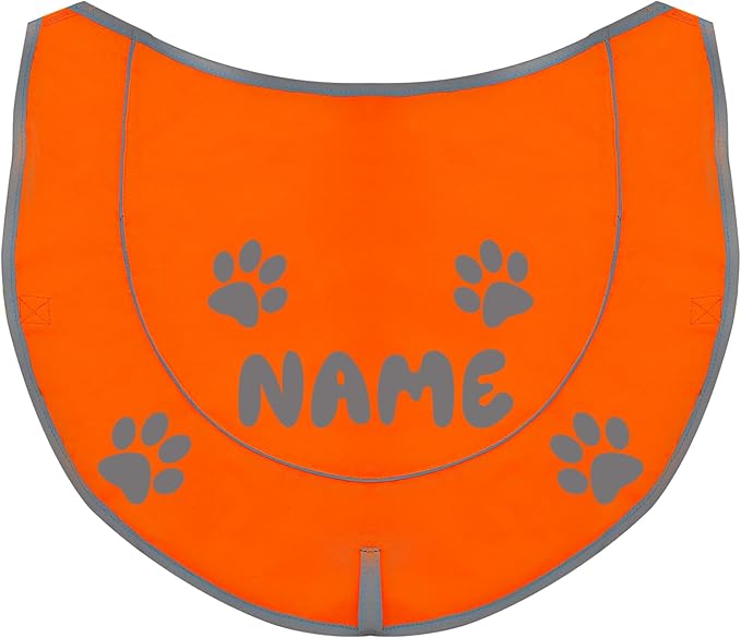 Custom Reflective Dog Vest High Visibility Reflective Jacket for Dogs Hunting Safety Gear with Elastic Strap & Clasp, Comfortable, Perfect for Day and Night Walks!
