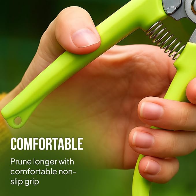 2-Pack Stainless Steel Gardening Scissors, Pruning Shears and Clippers for Gardening