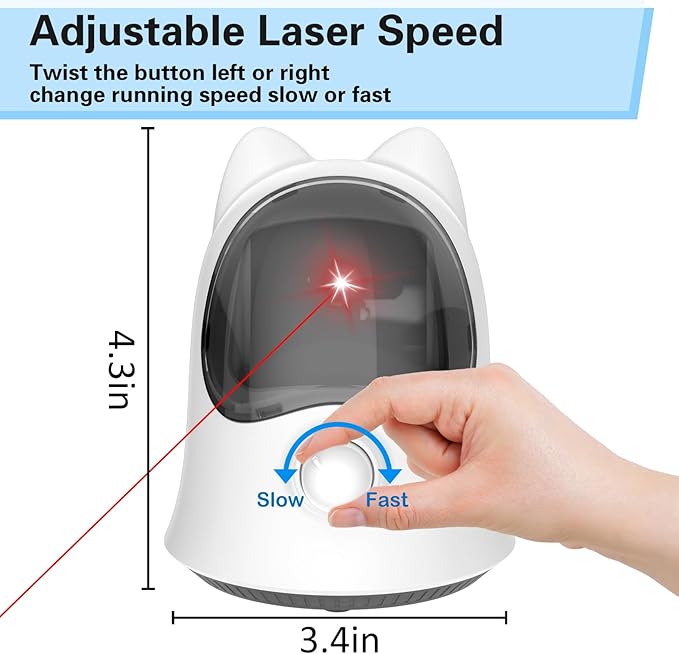 Cat Laser Toys for Indoor Cats, Random Trajectory Laser Cat Toy, Interactive Cat Toys for Bored Indoor Adult Cats/Kittens/Dogs