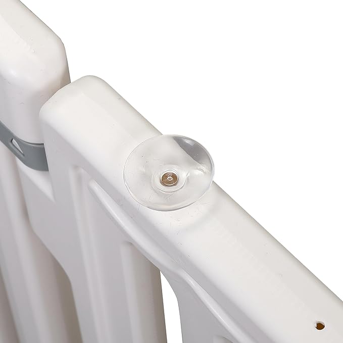 BIRDROCK HOME Dog Playpen w/Door, 8 Panel, 25.6in H | Strong Plastic, Non-Slip Puppy Playpen, Secure Pet Gate | Indoor Outdoor Fence | Configurable Panels | Small Pets - White