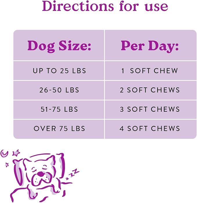 Bocce's Bakery Calming Supplement for Dogs, Daily Chews Made in The USA with Chamomile, Lemon Balm, L-Theanine & Melatonin, Supports Stress, Peanut Butter & Honey, 60 ct