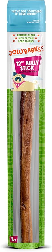 Bully Sticks for Small Dogs | All Natural, Single Ingredient Bully Sticks for Puppies to Medium Dogs (12" Stnd Bully Sticks - 1pk)