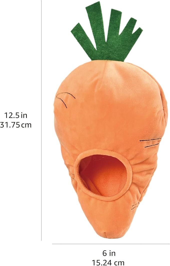 Amazon Basics Interactive Hide and Seek Squeaky Dog Plush Toy, Rabbit and Carrot, Orange and White, 5-Pack