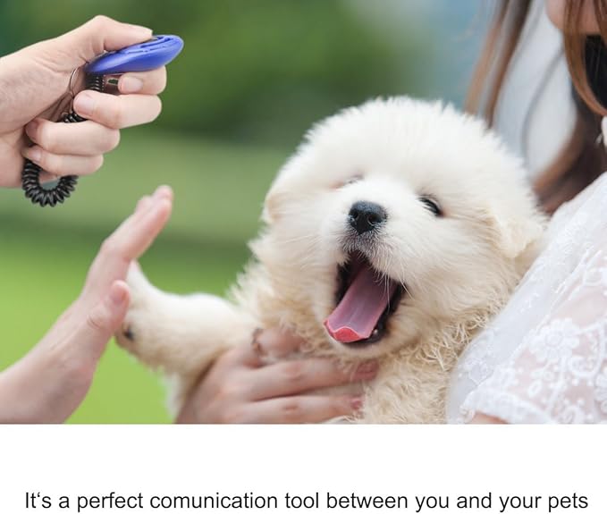 Clicker Training for Dogs, [4 Pcs, Multi-Color] Dog Clicker for Training, Clicker Dog Training with Wrist Strap, Clicker for Pets, Dog Clicker Perfect for Dog Cat Horse Behavioral Training