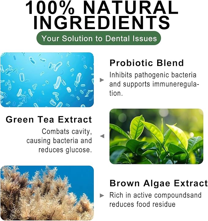 Dog Dental Powder, 6 oz, Dog Teeth Cleaning Powder & Cat Breath Freshener, Plaque Off Pet Tooth Cleaning - Combating Dental Plaque, Tartar Cleaning and Removal, Fighting Bad Breath, Oral Care