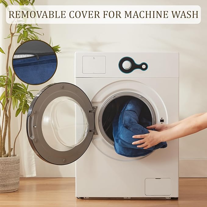 Bedfolks Orthopedic Dog Bed, Waterproof Dog Sofa Bed for Small Dogs & Cats, Egg Foam Pet Couch Bed with Removable Washable Cover and Nonslip Bottom, Navy Blue