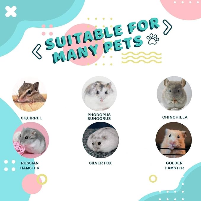 antiai Hamster Wooden Silent Wheel, 9.8 Inch Small Animal Exercise Wheel Accessories, Quiet Spinner Hamster Running Wheels Prevent Depression Toys for Hamsters, Gerbils, Mice and Other Small Pets（L）