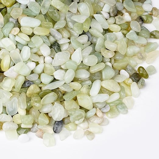 5 lbs Jade Pebbles for Indoor Plants, 1/5 Inch Succulent and Cactus Pebbles, Decorative Gravel for Vases, Bamboo,Terrarium, Crafts, Cactus