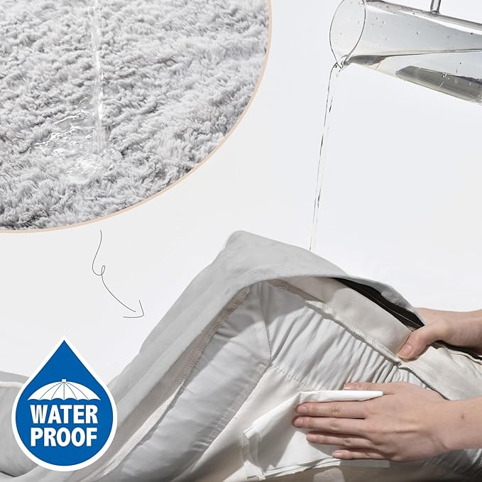 Comfort Expression Small Dog Beds Waterproof Cat Beds Orthopedic Foam Sofa Beds for Small Dogs Comfy Pet Bed with Washable Removable Cover & Non-Slip Bottom(XX-Small,Grey White)